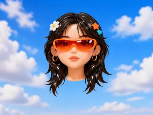 Glossy 3D toy head